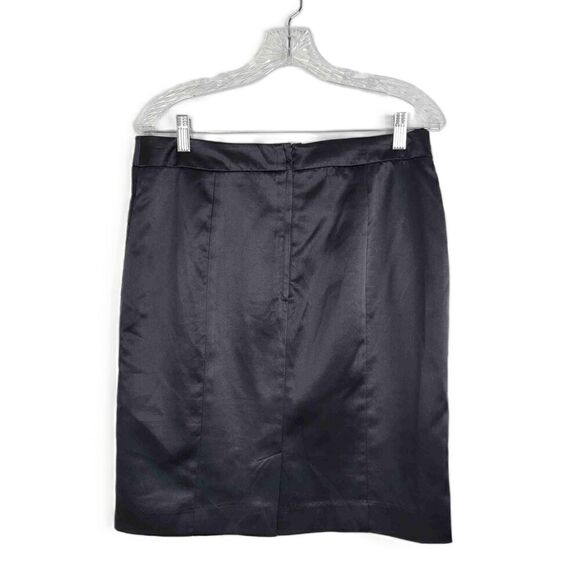 WD-NY Womens Black Textured Pattern Pencil Skirt Knee Length Size 8 - Picture 4 of 7